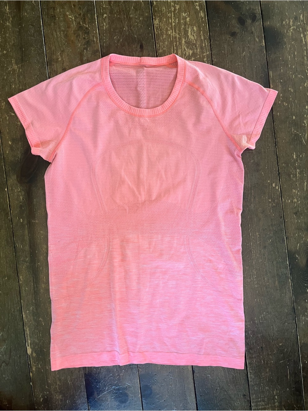 Lululemon Coral Pink Swiftly Tech Short Sleeve size 12